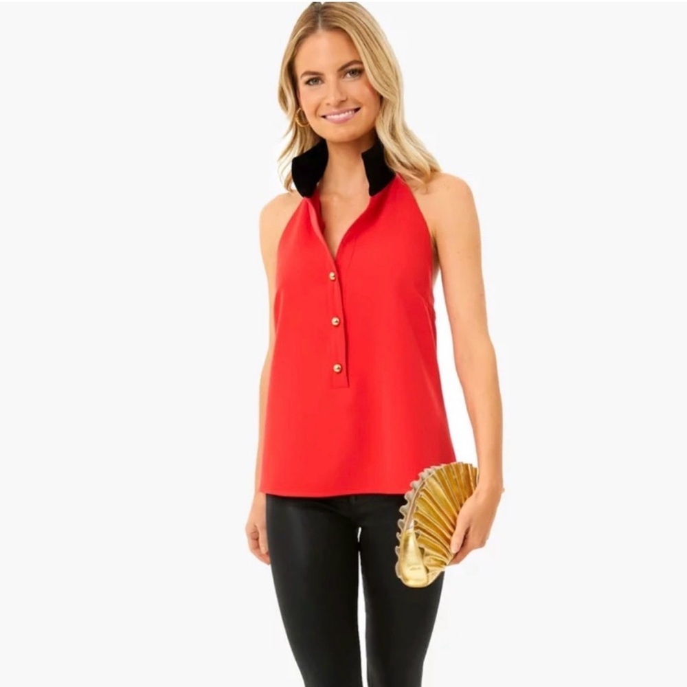 Tuckernuck Jagger Halter Button-Up Blouse